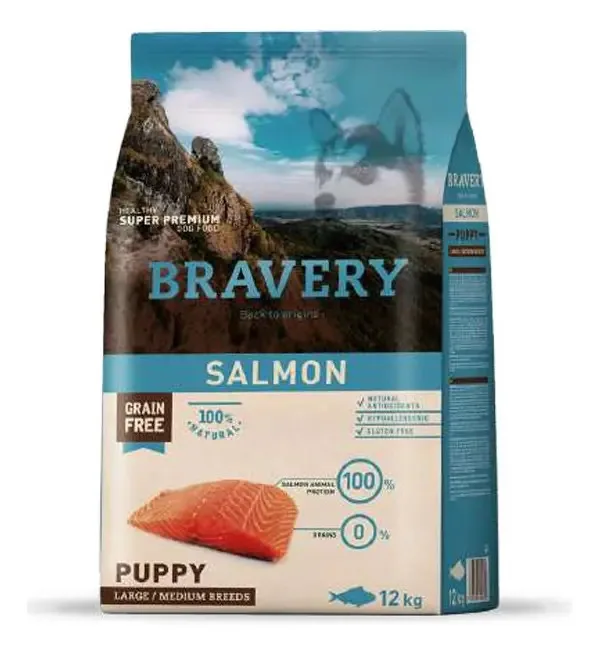 Bravery Salmón Cachorro Raza Mediana y Grande (12 kg)