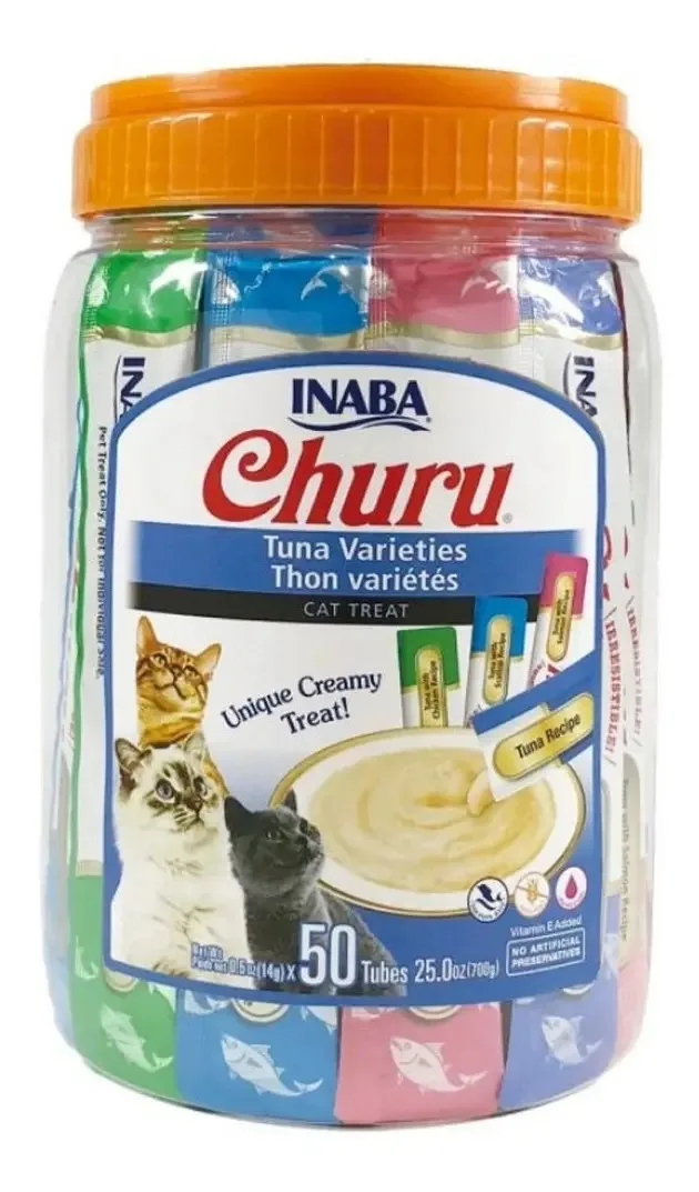 Inaba Churu Gato Atún Variedades (pack de 50 tubos, 700 g)