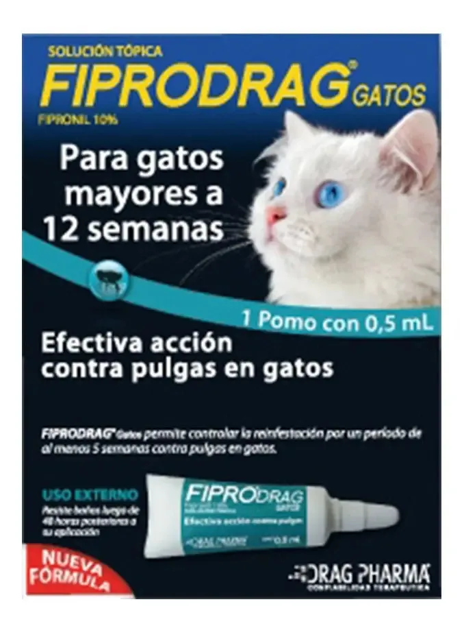 Fiprodrag Pipeta Antipulgas para Gatos (0,5 mL)