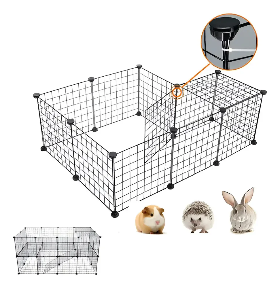 MarbenPets Corral Armable 12 Paneles para Mascotas Pequeñas