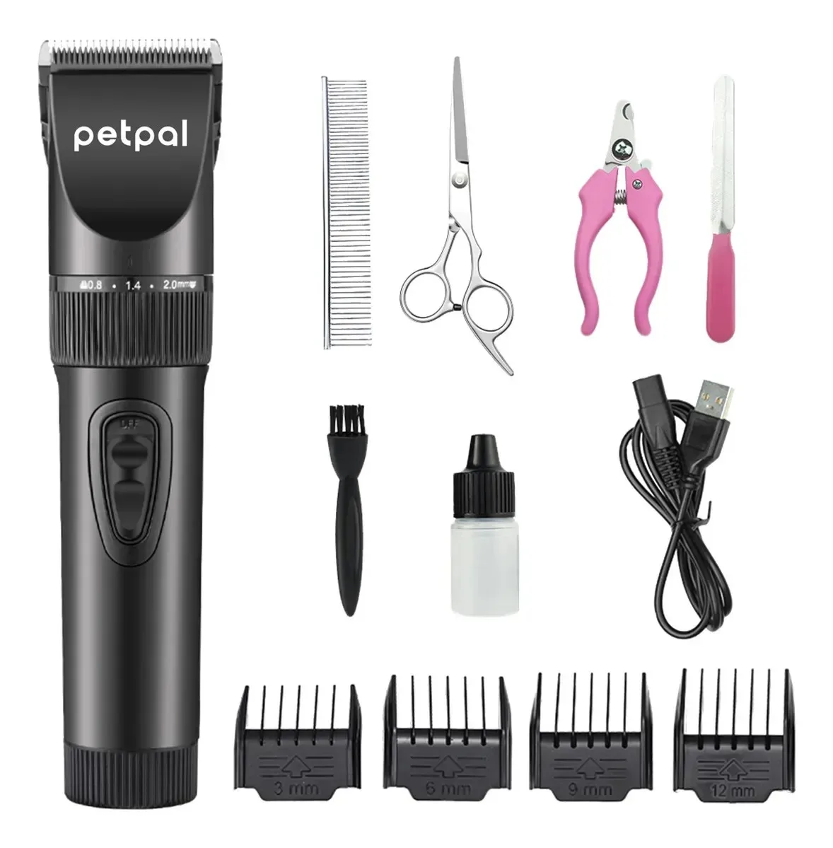 Petpal Máquina Cortapelo para Mascotas Kit Completo